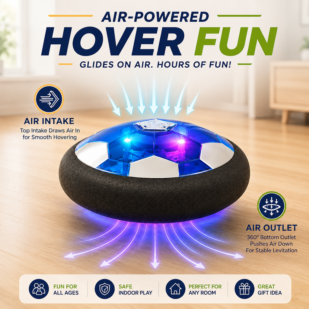 SoccerPulse Glow | Rechargeable Hover Soccer Ball
