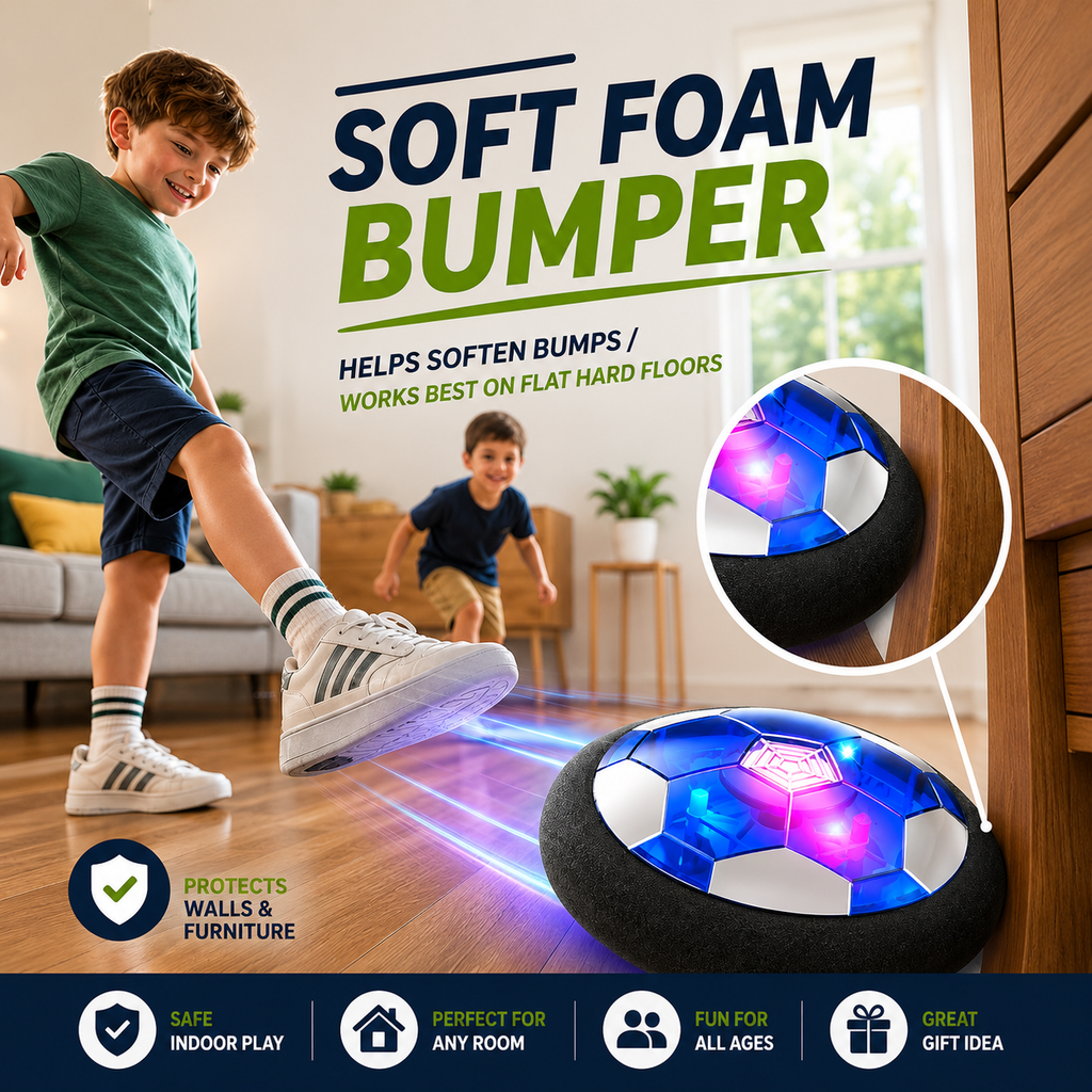 SoccerPulse Glow | Rechargeable Hover Soccer Ball
